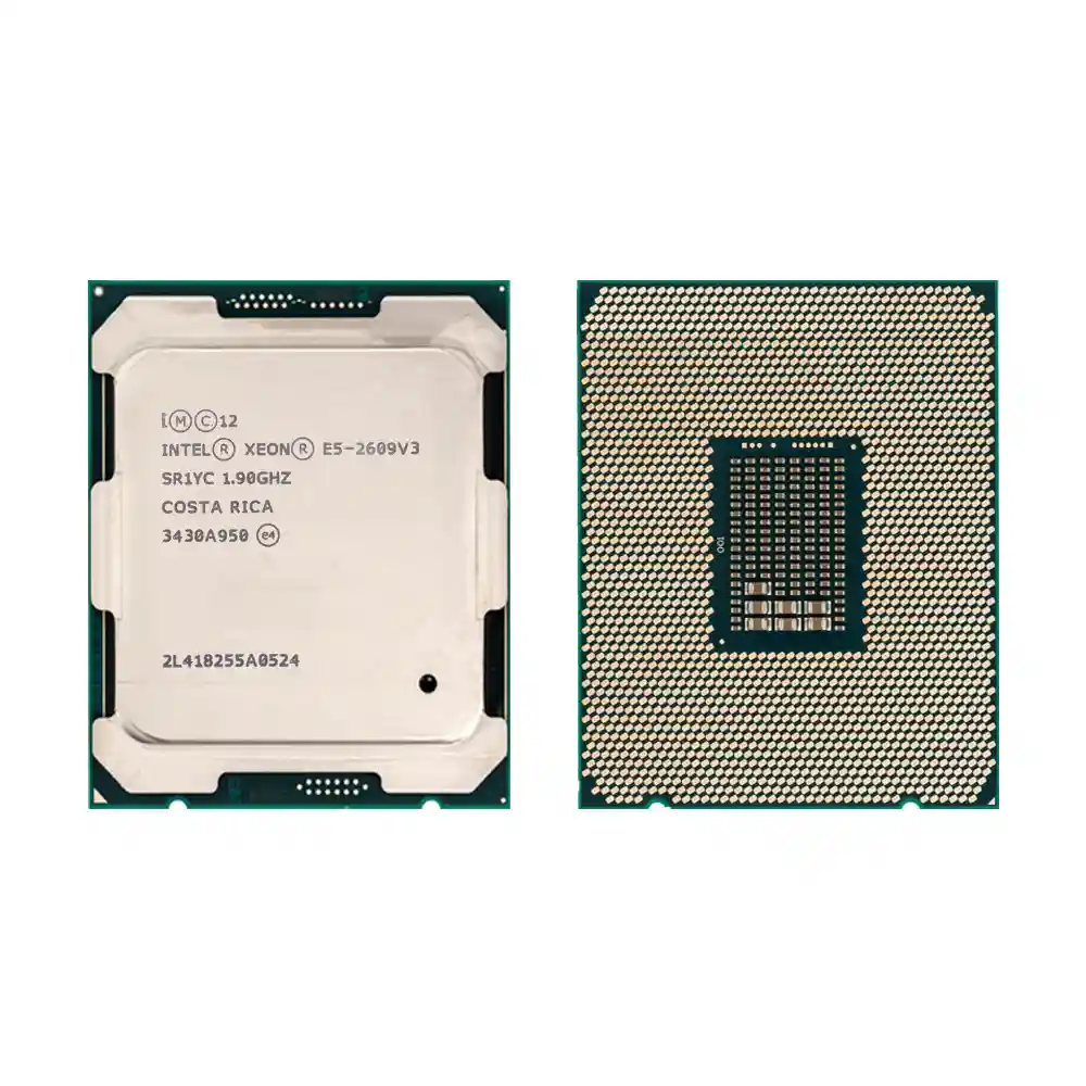 Процессор Intel Xeon E5-2609 v3, вид сверху и снизу