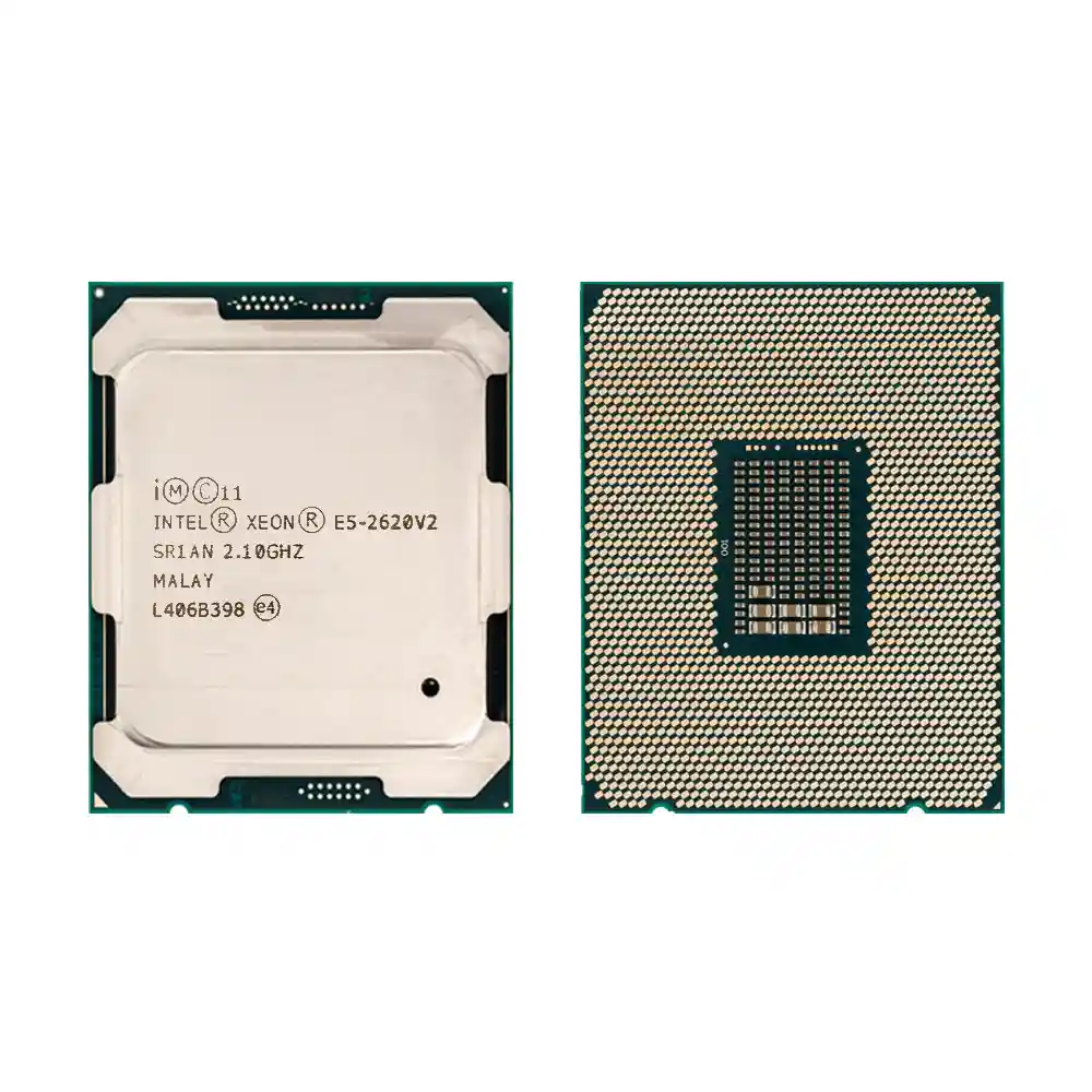 Процессор Intel Xeon E5-2620 v2, вид сверху и снизу