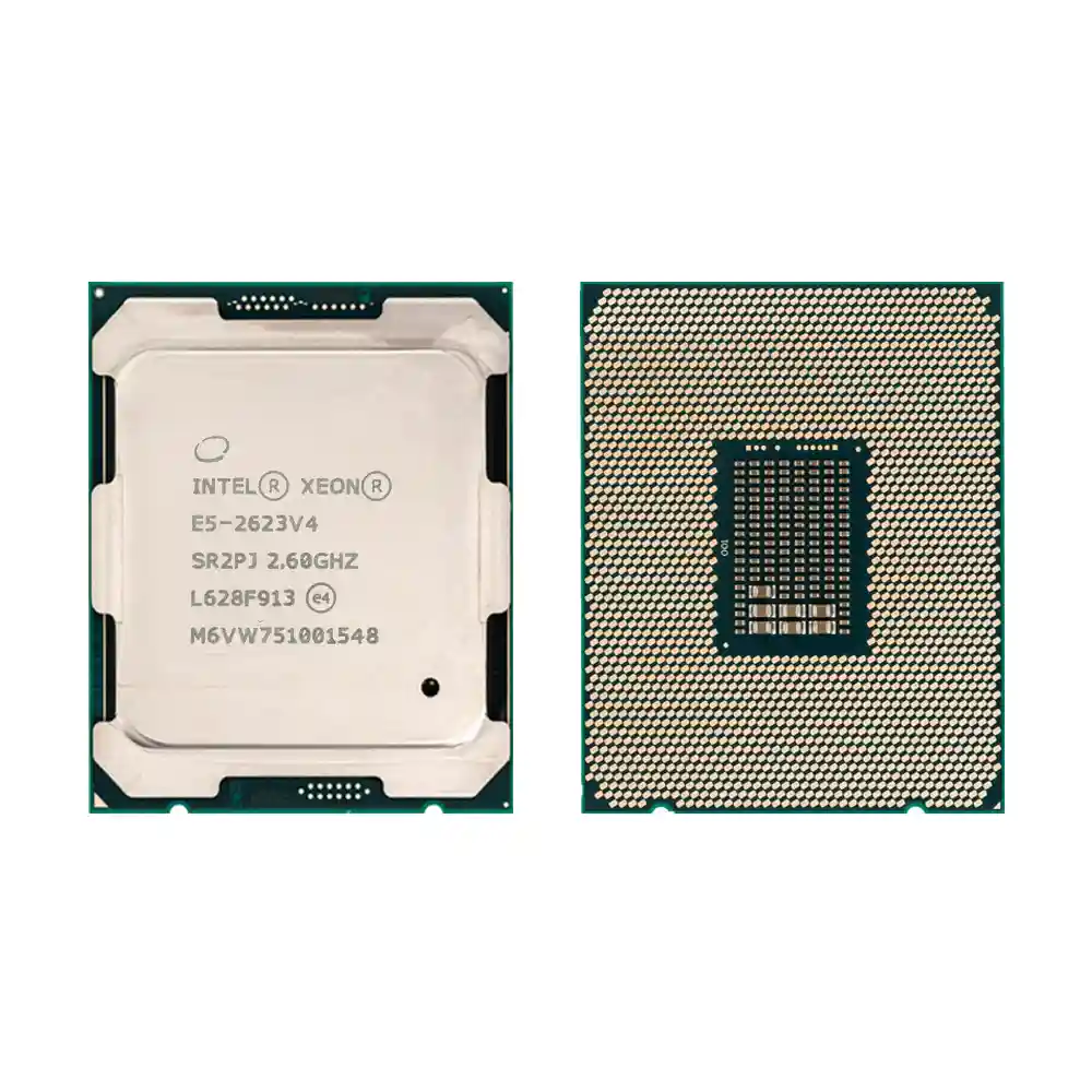 Процессор Intel Xeon E5-2623 v4, вид сверху и снизу