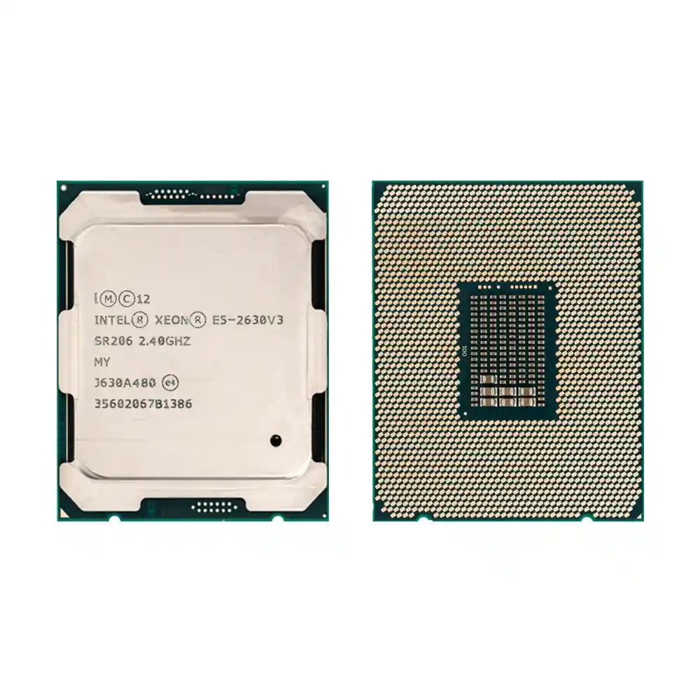 Процессор Intel Xeon E5-2630 v3, вид сверху и снизу