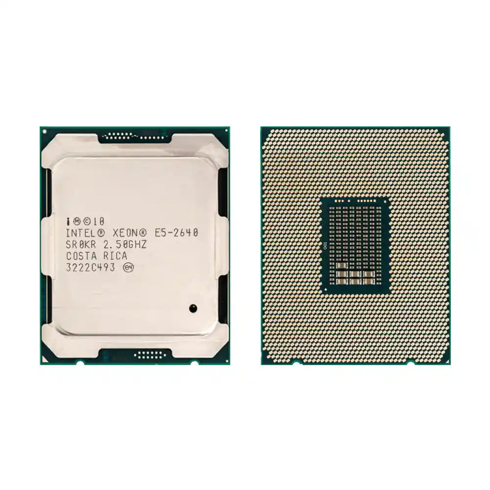 Процессор Intel Xeon E5-2640, вид сверху и снизу