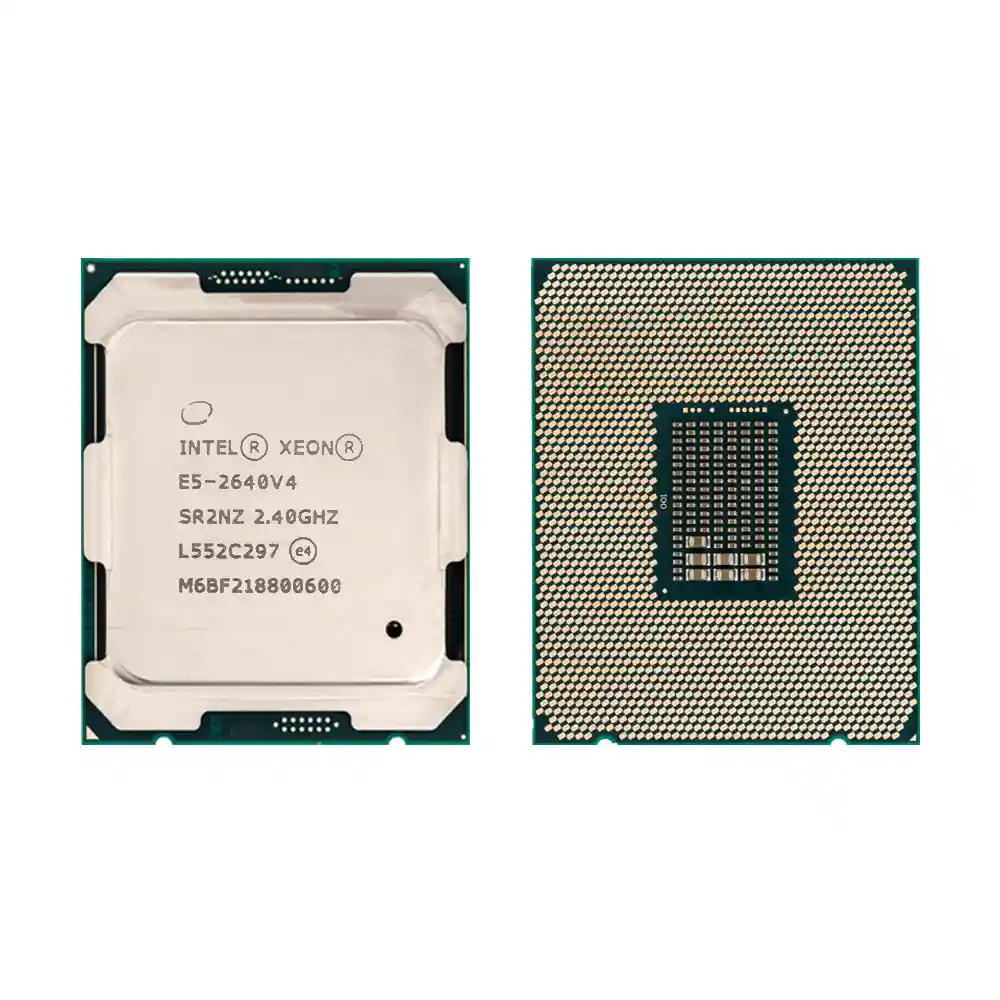 Процессор Intel Xeon E5-2640 v4, вид сверху и снизу