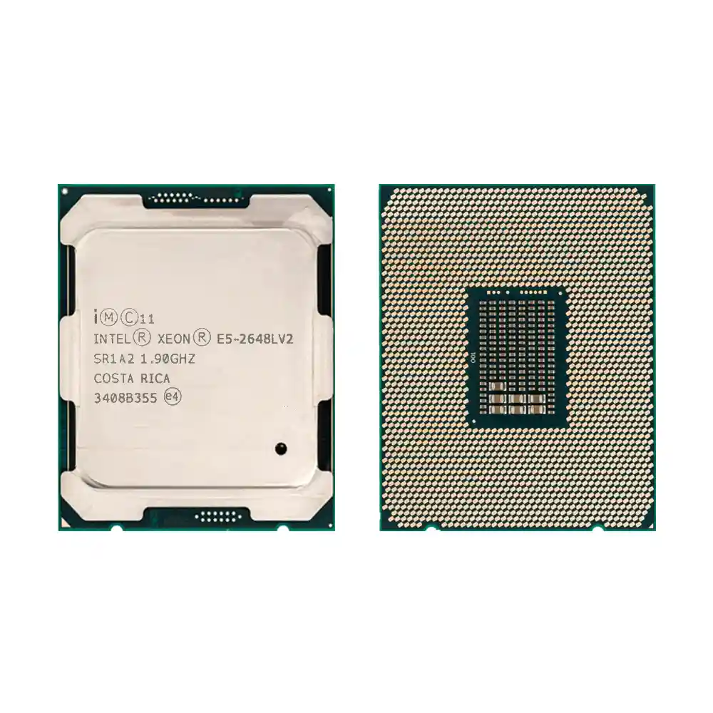 Процессор Intel Xeon E5-2648L v2, вид сверху и снизу