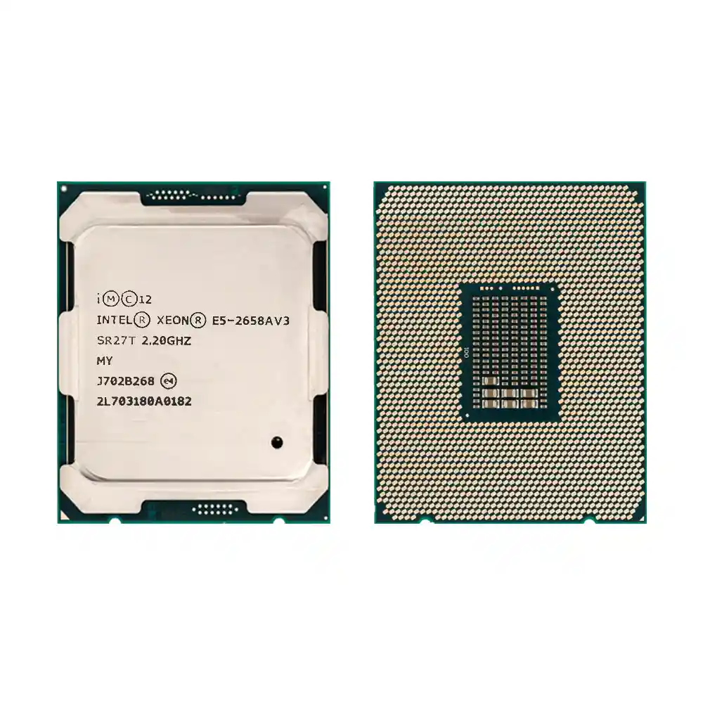 Процессор Intel Xeon E5-2658A v3, вид сверху и снизу