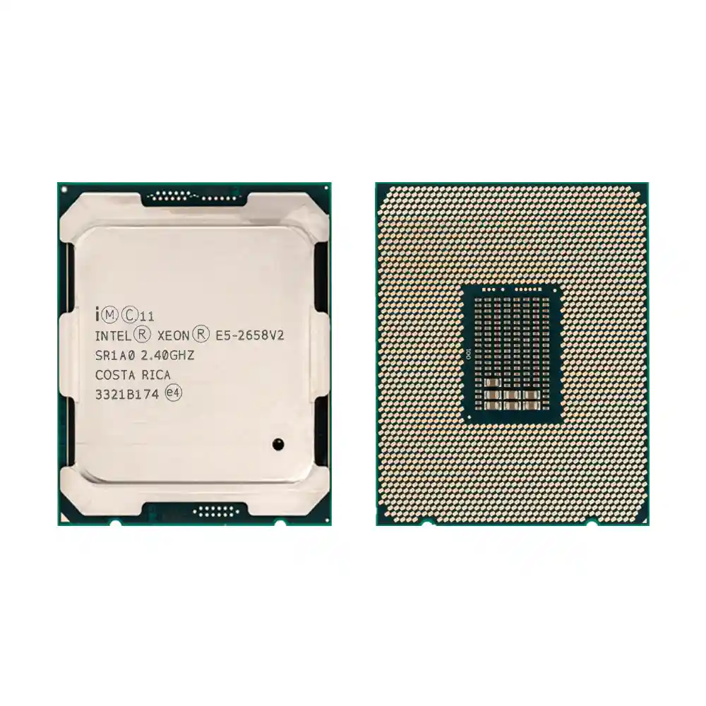 Процессор Intel Xeon E5-2658 v2, вид сверху и снизу