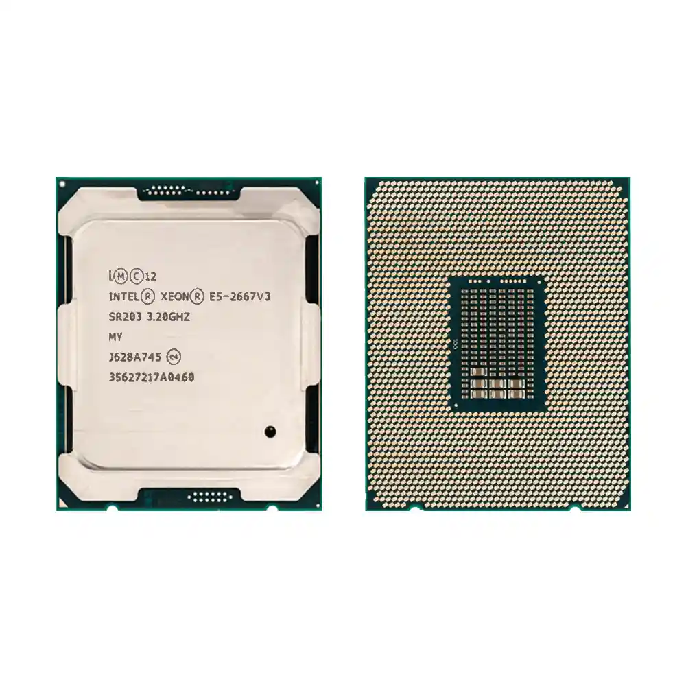 Процессор Intel Xeon E5-2667 v3, вид сверху и снизу