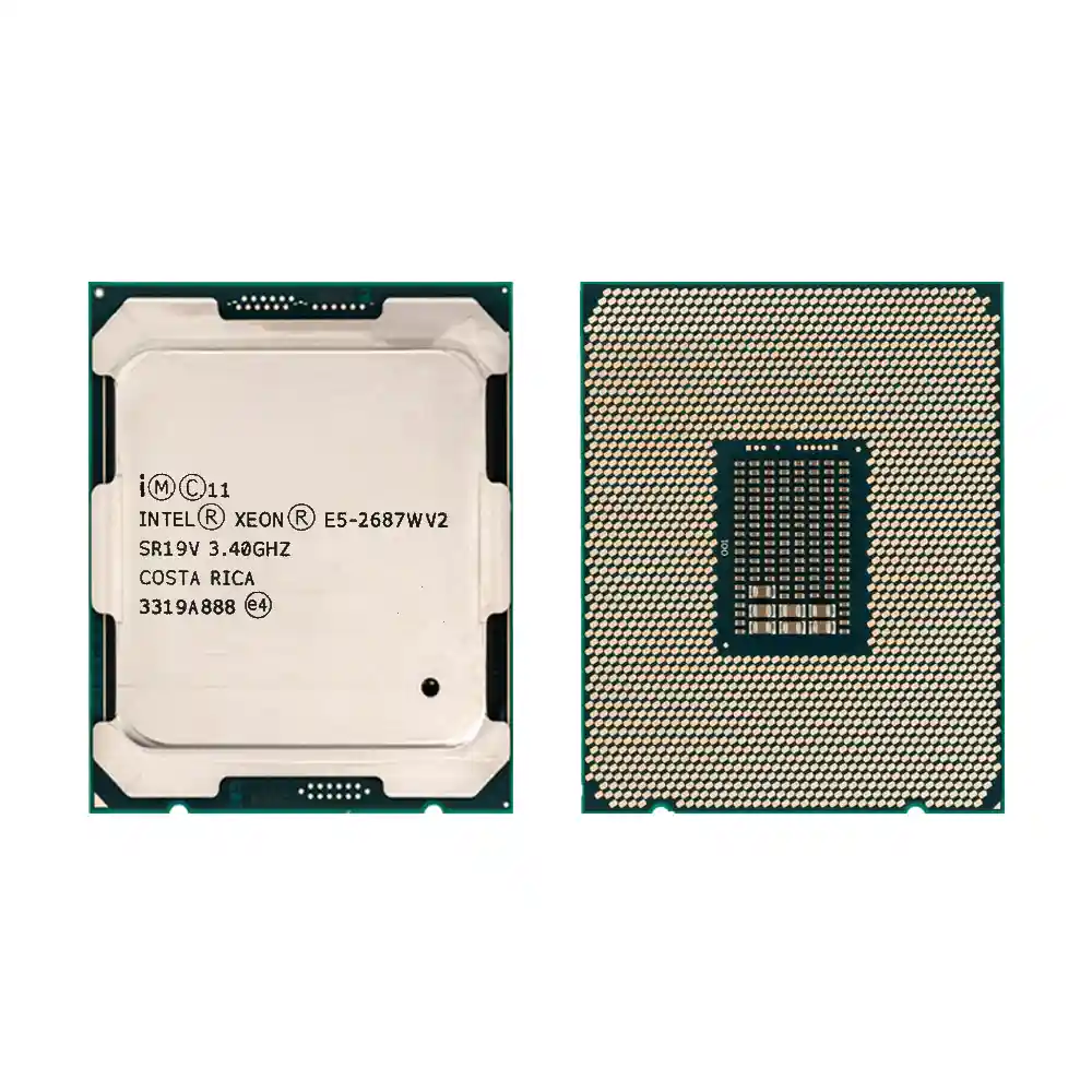 Процессор Intel Xeon E5-2687W v2, вид сверху и снизу