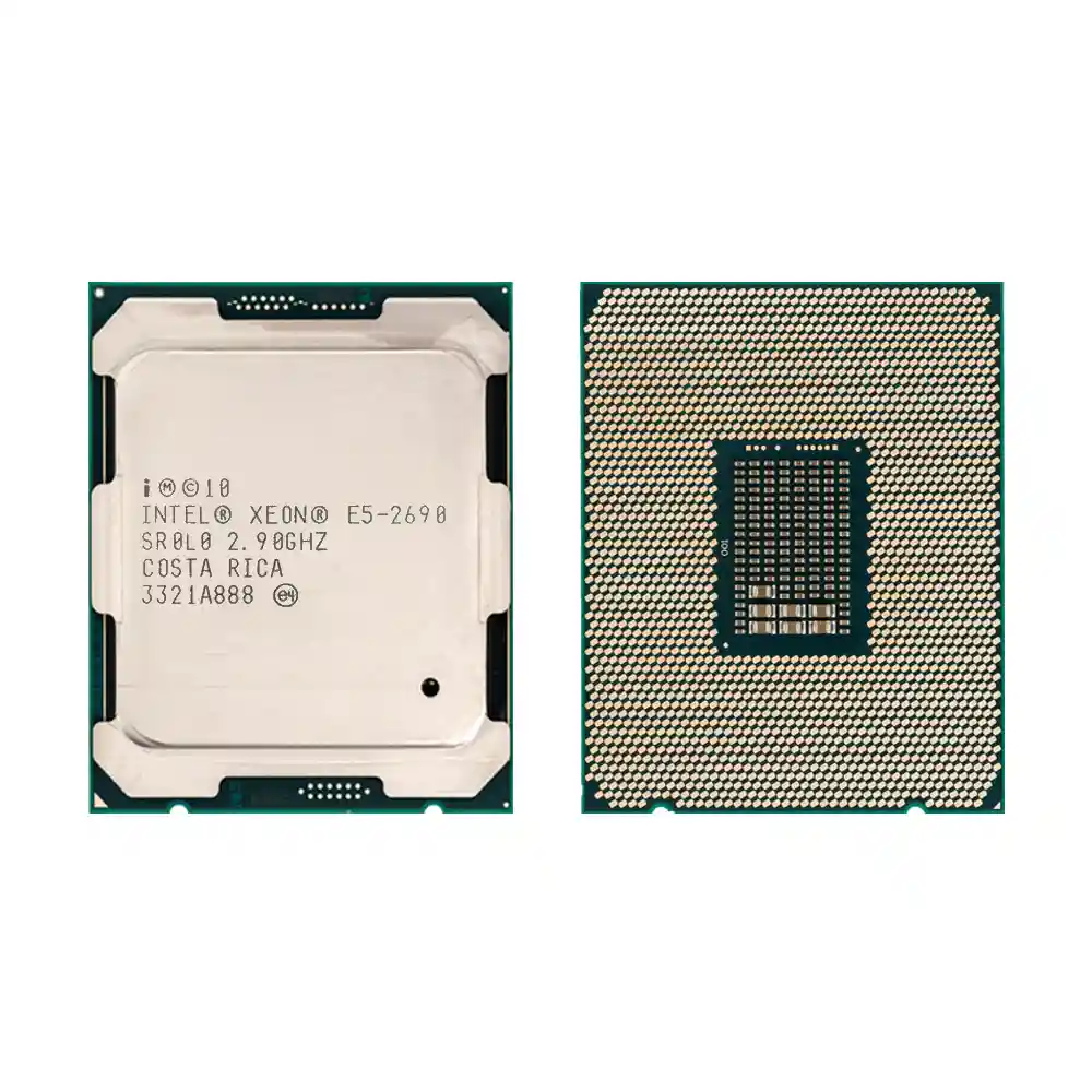 Процессор Intel Xeon E5-2690, вид сверху и снизу