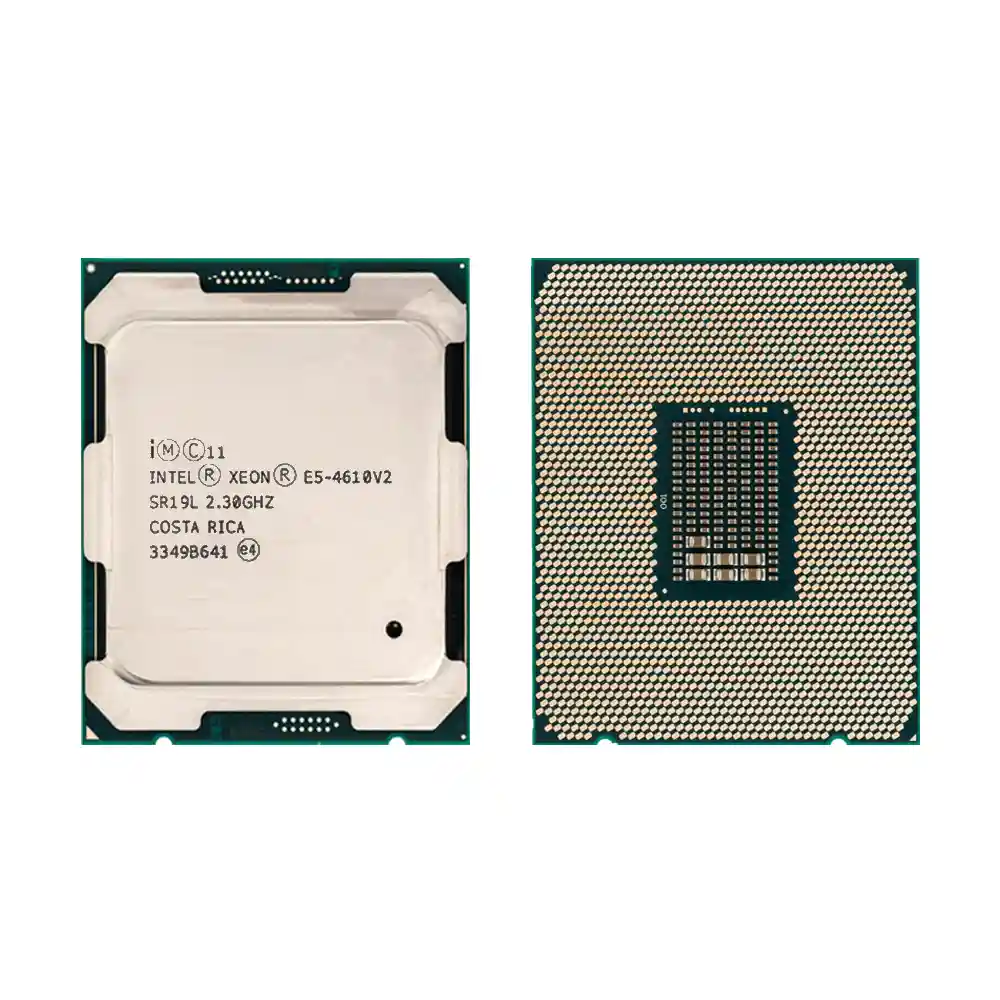 Процессор Intel Xeon E5-4610 v2, вид сверху и снизу