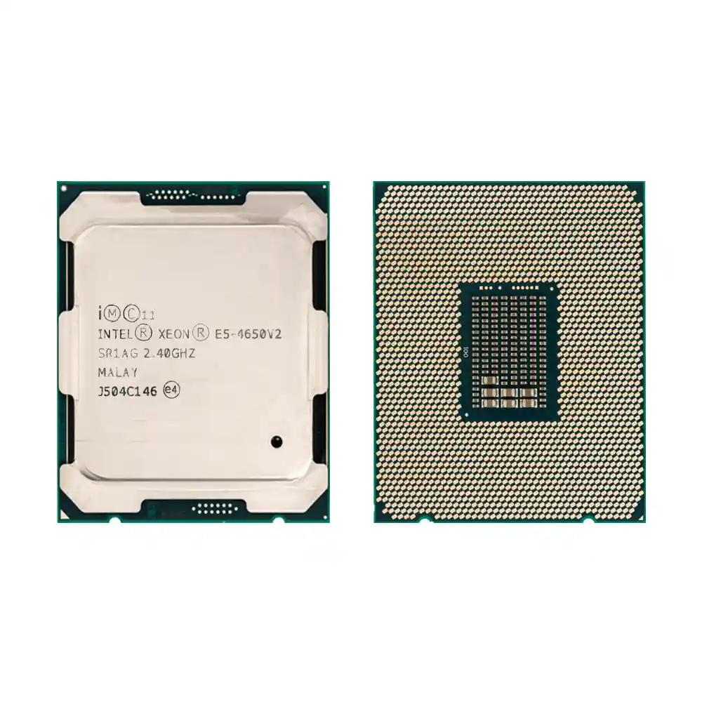 Процессор Intel Xeon E5-4650 v2, вид сверху и снизу