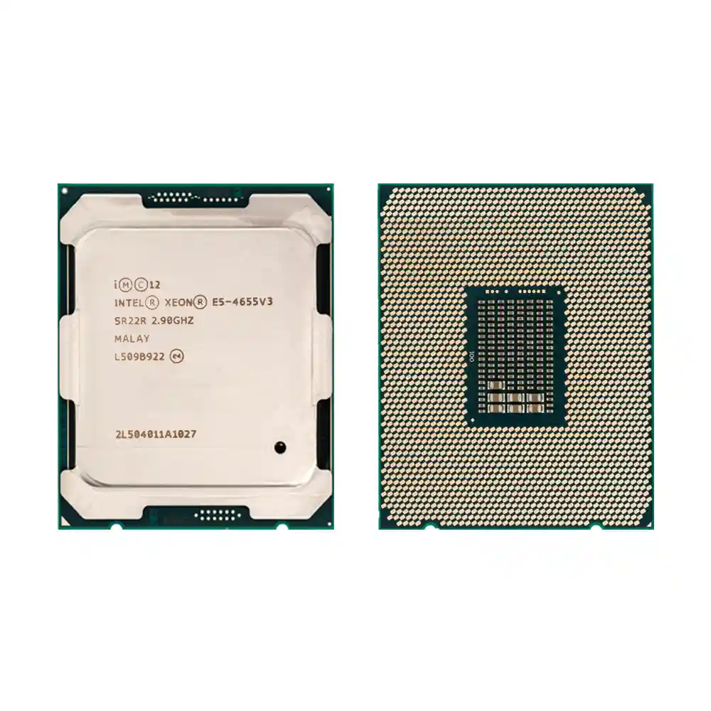 Процессор Intel Xeon E5-4655 v3, вид сверху и снизу