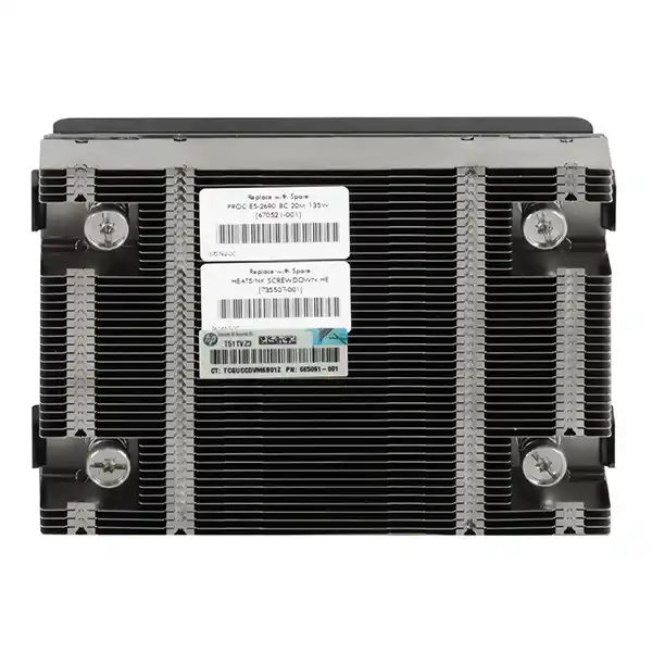 Радиатор 735507-001 HPE DL360p G8 V2 Performance Screw Down: вид сверху