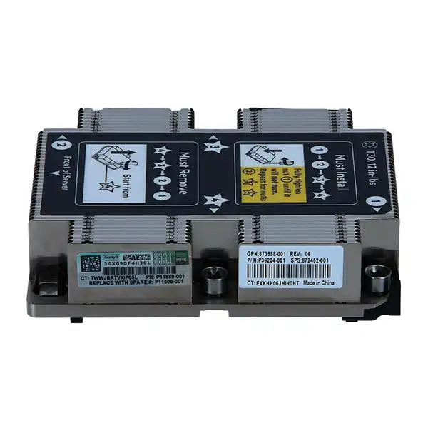 Радиатор 872452-001 HPE DL360 G10 / DL380 G10 / DL560 G10 / DL580 G10 Standard LP Screw Down: вид сбоку