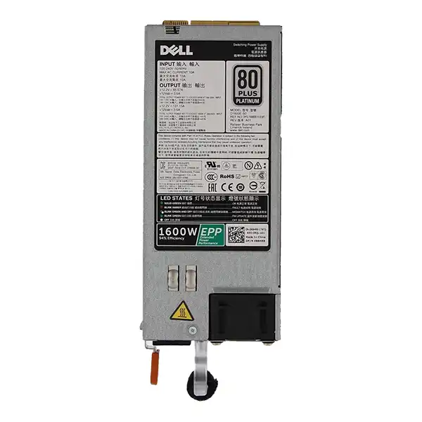 95HR5 Dell Hot Swap 1600W Platinum G13-G14: вид сверху 95HR5 Dell Hot Swap 1600W Platinum G13-G14: вид сверху