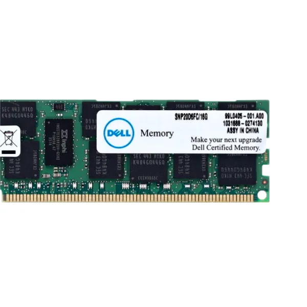 Серверная оперативная память SNP20D6FC/16G Dell 16GB Dual Rank RDIMM PC3L-12800R DDR3-1600 Серверная оперативная память SNP20D6FC/16G Dell 16GB Dual Rank RDIMM PC3L-12800R DDR3-1600