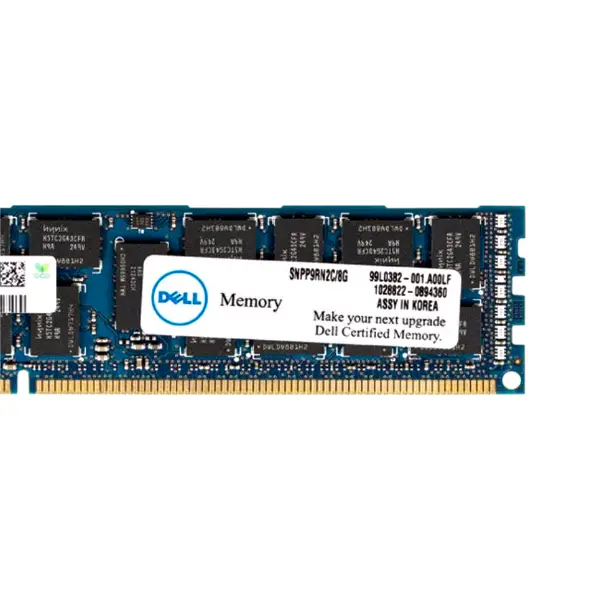 Серверная оперативная память SNPP9RN2C/8G Dell 8GB Dual Rank RDIMM PC3-10600R DDR3-1333 Серверная оперативная память SNPP9RN2C/8G Dell 8GB Dual Rank RDIMM PC3-10600R DDR3-1333