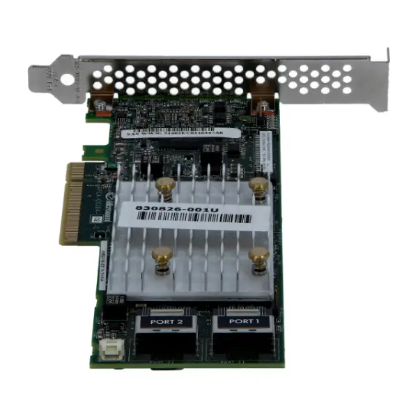 830824-B21 HPE Smart Array P408i-p SR Gen10: вид сзади 830824-B21 HPE Smart Array P408i-p SR Gen10: вид сзади